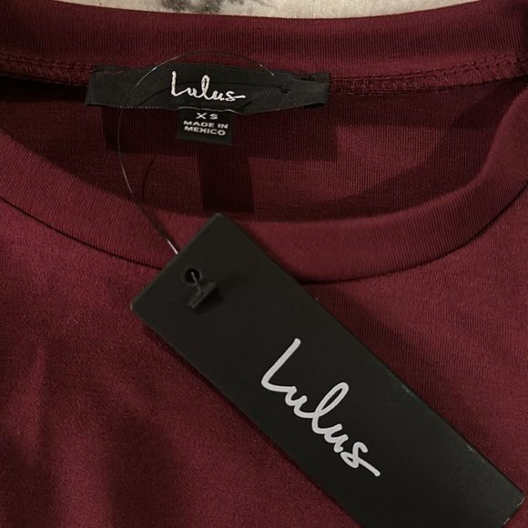 NWT Lulus Basic Burgundy Long Sleeve Bodysuit XS - Picture 8 of 8